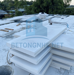 Tấm Sàn Bê Tông Nhẹ Dầy 10cm 1 lớp thép chống rỉ sét