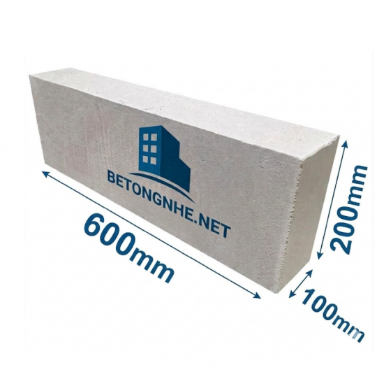 Gạch bê tông khí chưng áp aac block 600x200mm